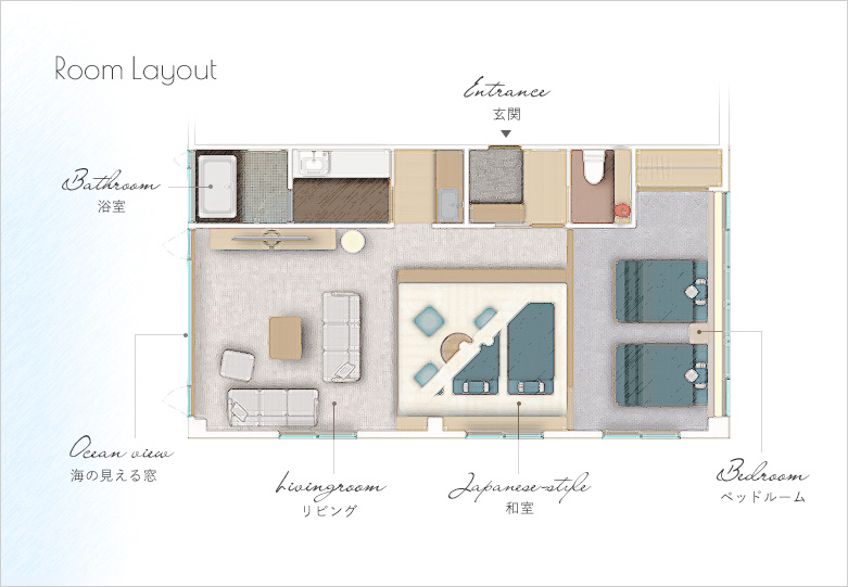 スイートルーム［和洋室］間取り図